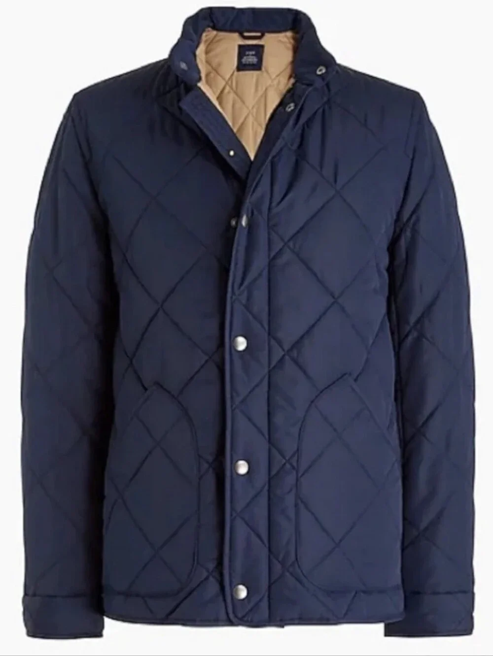 NWT J. Crew Men's Walker Jacket Sz L Navy Quilted Classic Preppy Old Money Fall